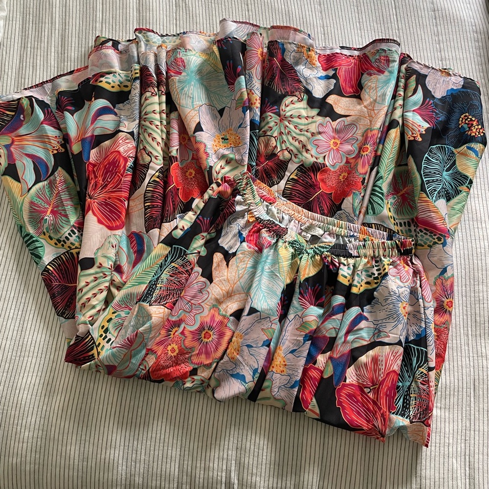 Rachel Zoe Multicolor Tropical Print Skirt